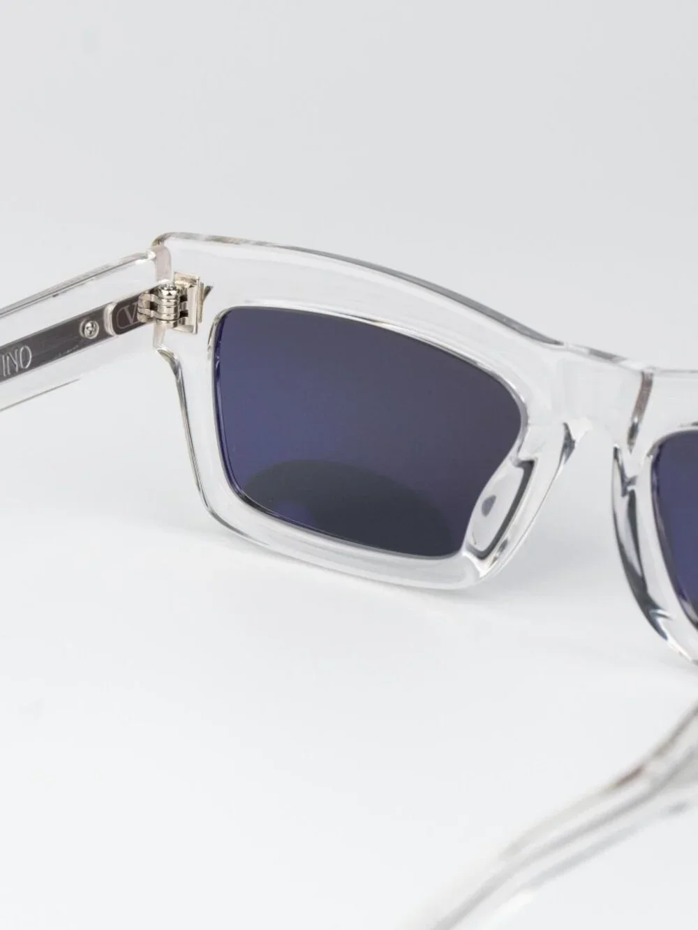Valentino Men Sunglasses Transparent Grey Rectangle V-SHARP VLS-134 C